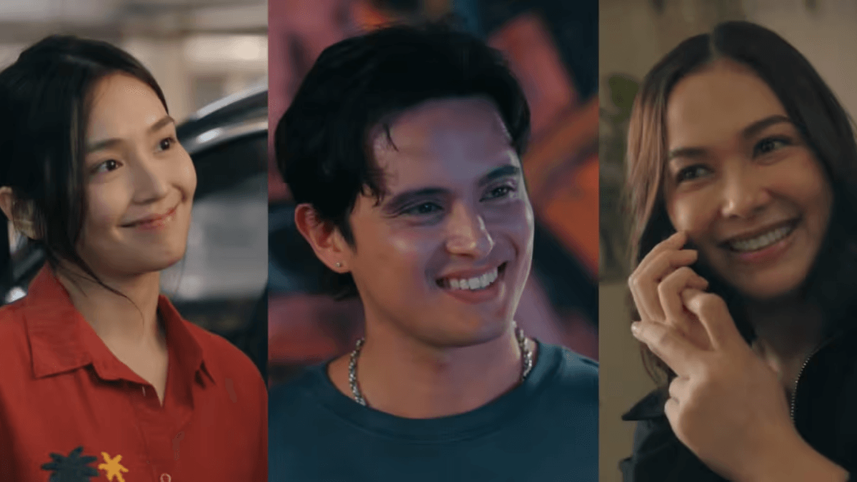 Composite photo of Kathryn Bernardo, James Reid, and Maja Salvador